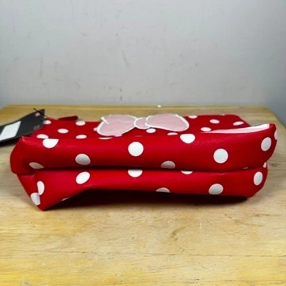 Ful Concept One Disney Minnie Mouse Cosmetic‎ Bag Red Polka Dot Heart Bow Travel